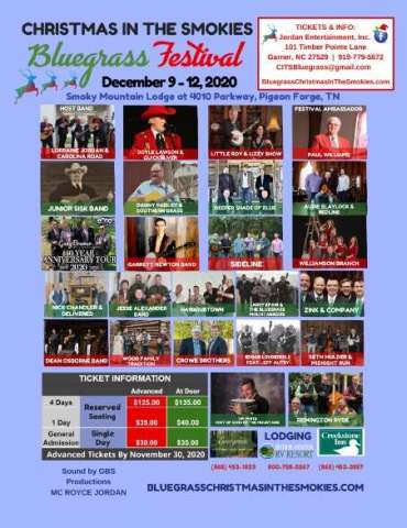 2020 Bluegrass Christmas in the Smokies Flyer