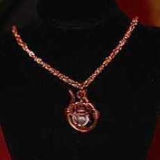 crystal pendant and chain mail neckless