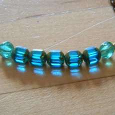 Aqua Necklace with Mixed Metals