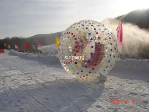 Zorbing in the snow