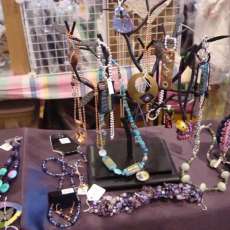 Variety, enamel,resin, beading, metal, glass and soldered and stamped metal