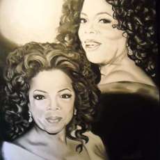 Oprah charcoal portrait
