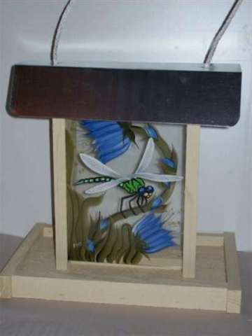 NEW!  Bird Feeders with artwork on glass.
