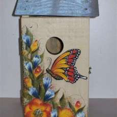 Yellow Butterfly Bird House