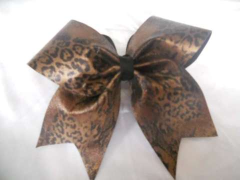 Chocolate Gold Cheer Bow