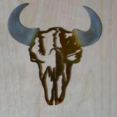 Steer Skull-Airbrushed