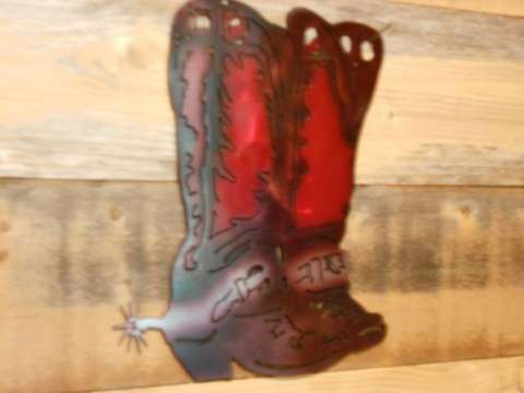 Double Boots with Spur-Airbrushed