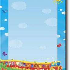 Animal Train Art Background