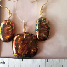 Fusion glass pendant set
