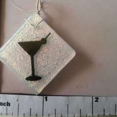 Martini glass pendant