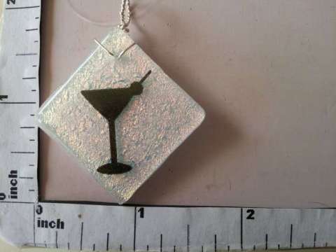 Martini glass pendant