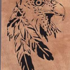 Eagle with feathers