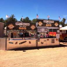 Set up at payson Rodeo 2013