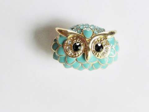 Mint Owl Ring