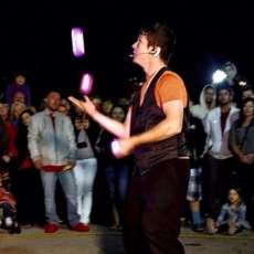 juggling show at a festival 2014