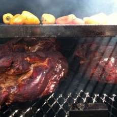 Smoked Prok Butt with peppers