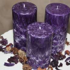 Purple Feathered Pillar Collection