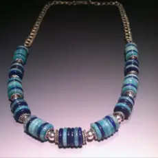 Amazonite ,Lapis and Sterling Necklace