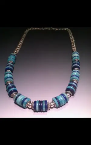 Amazonite ,Lapis and Sterling Necklace
