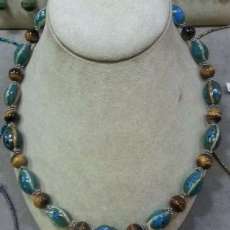 Tiger Eye and Raku Fired Beads