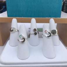 Sterling Silver Rings With Beach Sand