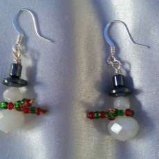 snowman earrings