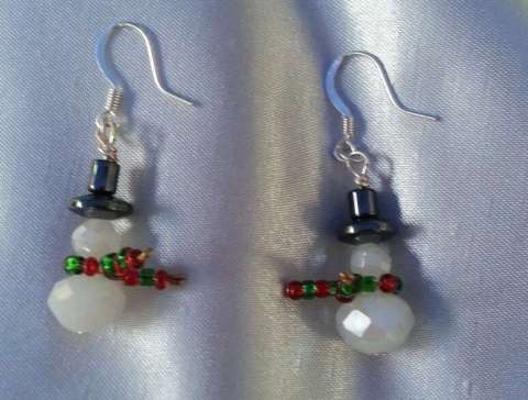 snowman earrings