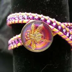 purple and gold bracelet