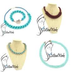 4 Beaded Kumihimo Braded Necklaces