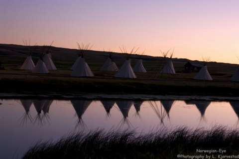 Teepees On The Lake