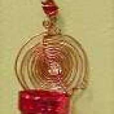 Red Wall Sconce in Copper