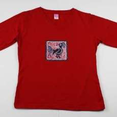 Women's Bird 3/4 Sleeve, V-neck Cotton T-Shirt