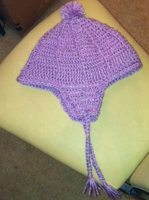Lavender Earflap Hat