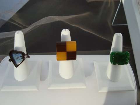 Sterling rings with Bakelite