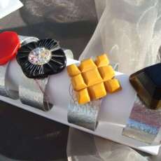 Aluminum cuffs with Bakelite