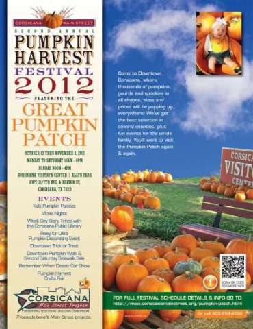 Corsicana Main St. 2nd Annual Pumpkin Harvest Festival