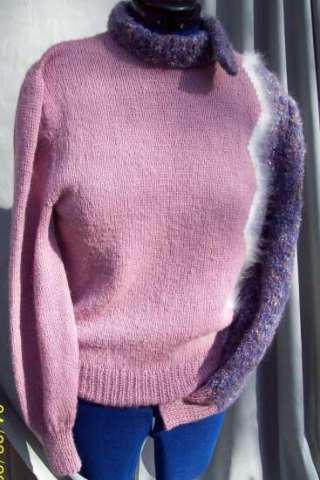 Hand knit womans sweater