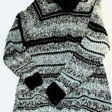 Hand knit tweed pullover
