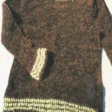 Hand knit with crochet trim orginal design