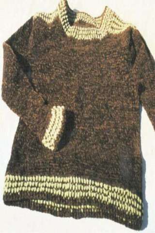 Hand knit with crochet trim orginal design