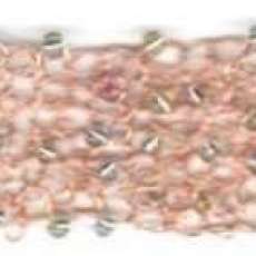 Hand crochet copper wire and glass beads