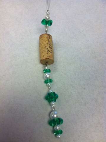 Green Wine Cork Ornament