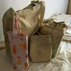 Handmade Grocery Bag, Wine Bag & Lunch Bag