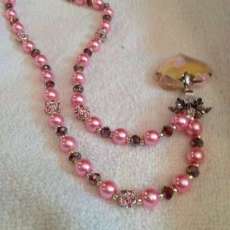 Heart with Pink Swarovski beads