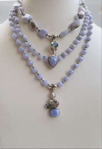 Blue Lace Agate Semi-Precious Gemstones