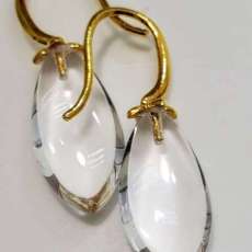 Pristine Crystal Quartz Dangle Drop Earrings