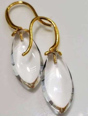 Pristine Crystal Quartz Dangle Drop Earrings