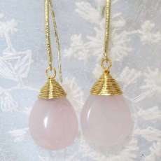Wire Wrapped Rose Quartz Semi-Precious Gemstones