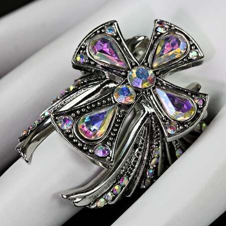 Crystal Cross Ring