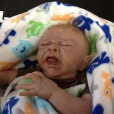 Reborn baby boy crying